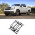 Car Side Door Handles Cover Decorative Trim Silver