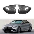 Carbon Fiber Ox Horn Rearview Mirror Cover for Benz S C Class W223