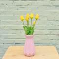 7 Pcs Artificial Tulip Silk Flowers 17inch for Home Decor (yellow)