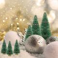 42pcs Artificial Snow Frost Trees Pine Trees for Christmas Decoration