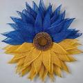 Ukraine Flag Sunflower Front Door Wreath Sunflower Wreath