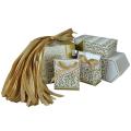 50pcs Lovely Party Favors Candy Paper Boxes with Ribbons (golden)