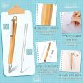 20 Pcs Bamboo Retractable Ballpoint Pen and 20 Pcs Extra Refills