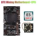 X79 H61 Btc Miner Motherboard with E5 2609 V2 Cpu+cooling Fan