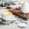 Coffee Machine Brush with Spoon & 58mm Blind Filter & Wood Brush