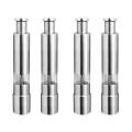 Stainless Steel Salt and Pepper Grinder Durable Operation 4 Pack