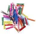 3-inch Large Natural Colorful Wooden Clothespins, Set Of 50 Pins