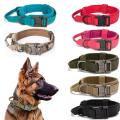 Durable Dog Collar Leash Set Adjustable Pet Collar (red)