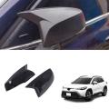 Car Glossy Black Ox Horn Side Mirror Caps for Corolla Cross 2021 2022