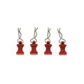 4pcs R-type Body Shell Clips Pin with Aluminum Mount Set,red