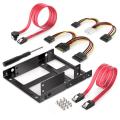 2 Bay 2.5 to 3.5 Inch Hdd Ssd Metal Mounting Kit Adapter Bracket