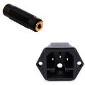 Gold Plated 3.5 Mm Stereo Coupler Female to Female Jack