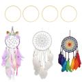 10pcs Wooden Bamboo Dreamcatcher Hoops Round Hoops Macrame Rings
