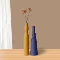 2 Pcs Morandi Frosted Texture Glaze Designer Model Room Ceramic Vase