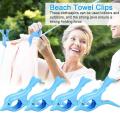 Beach Towel Clips Plastic Sunbed Pegs Clothes Clips, Dolphin 4pcs