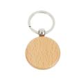 20pcs Blank Round Wooden Keychain Diy Wooden Keychain Key Tag Gift