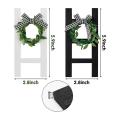 2pcs Wooden Ladder Tray Decoration Summer Rustic Sign Decoration