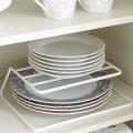 1pcs Dish Drying Rack 2 Layer Tableware Storage Rack Closet ,white