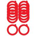 12 Pack Silicone Replacement Gasket,seals Rings, Silicone,red