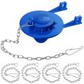 Replacement Rubber Toilet Bowl Flapper with 4 Pieces Flapper Chains