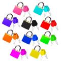 10pcs Small Padlocks Colorful Lock and Key Luggage Locker for School