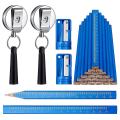 20 Construction Pencil with 2 Pencil Sharpener & 2 Pen Holder, Set