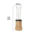 Espresso Coffee Stirrer, Nature Wood Handle with Stand B