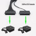 24pin to 24(20+4) Pin Dual Power Supply Cable for Atx Motherboard