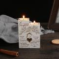 Candlestick Wooden Tea Light Holder Ornament for Daughter Xmas Gift