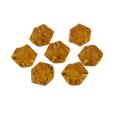 1.1lb/500g Fake Ice Square S Acrylic Stones Orange 0.55 X 0.43 Inch