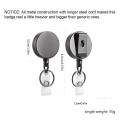 2 Pack Heavy Duty Retractable Badge Holder Reel(small Glossy Black)
