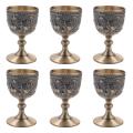 Wine Cup Small Goblet Household Copper Wine Glass Carving Pattern