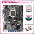 B75 Eth Mining Motherboard 8xpcie to Usb+g1610 Cpu+dual Switch Cable