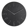 Simple Wall Clock 12inch Living Room Home Watch Fashion Bedroom-black