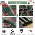 Green Christmas Tablecloth Checkered Cloth,for Table Decoration L