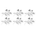 6pcs Silver Metal Napkin Holder Wedding Gifts Shower Party Decor