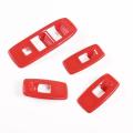 Window Glass Lift Switch Cover for Ford Ranger Everest 2015+, Red