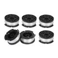 6 Pack Trimmer Replacement Spool for Black+decker Af-100-3zp