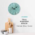 Wall Clock,10 Inch Teal Silent Non-ticking Kitchen Clock Decor