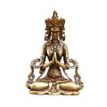 Antique Copper Buddha Statue Keychain Pendant Miniature Figurines
