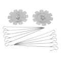 10 Fork Bbq Roaster Skewers Needle Cage without Middle Rotating Rod