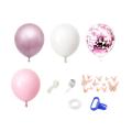 Pink Theme Birthday Party Supplies Set White Pink Balloon for Decor