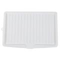 Plastic Dish Drainer Drip Tray Plate Cutlery Rack White