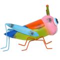 Metal Yard Art Grasshopper Statues for Patio Lawn Decorations Pink