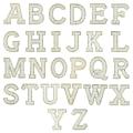 26 Pcs A-z Pearl Rhinestone Letter Patch Alphabet Applique 3d Sew