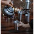 Metal Cup Beer Cups White Wine Glass Tea Mug Set Travel Camping Mugs