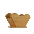 Coffee Filter Paper Holder V60 Cafe Kitchen Bamboo Fan Shape Stand