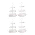 4set 3-tier White Dessert Cake Stand,pastry Stand Small Cupcake Stand