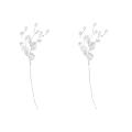 10pcs Crystal Bud Branches for Wedding(white Transparent)14-16cm