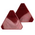2x Triangle Red Alerts Safety Sign Reflective Stickers